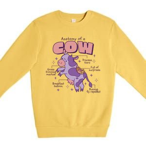 Cow Funny Anatomy Premium Crewneck Sweatshirt