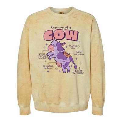 Cow Funny Anatomy Colorblast Crewneck Sweatshirt