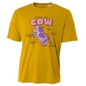 Cow Funny Anatomy Cooling Performance Crew T-Shirt