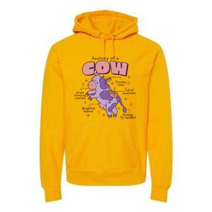 Cow Funny Anatomy Premium Hoodie