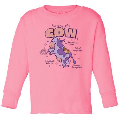 Cow Funny Anatomy Toddler Long Sleeve Shirt