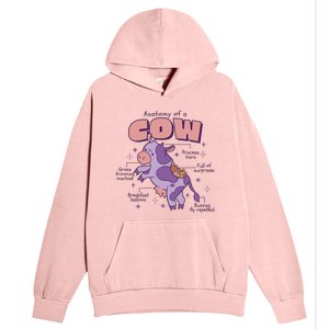 Cow Funny Anatomy Urban Pullover Hoodie