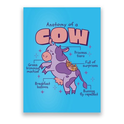 Cow Funny Anatomy Poster
