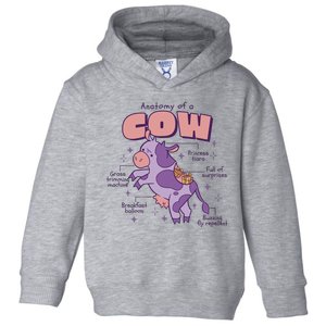 Cow Funny Anatomy Toddler Hoodie