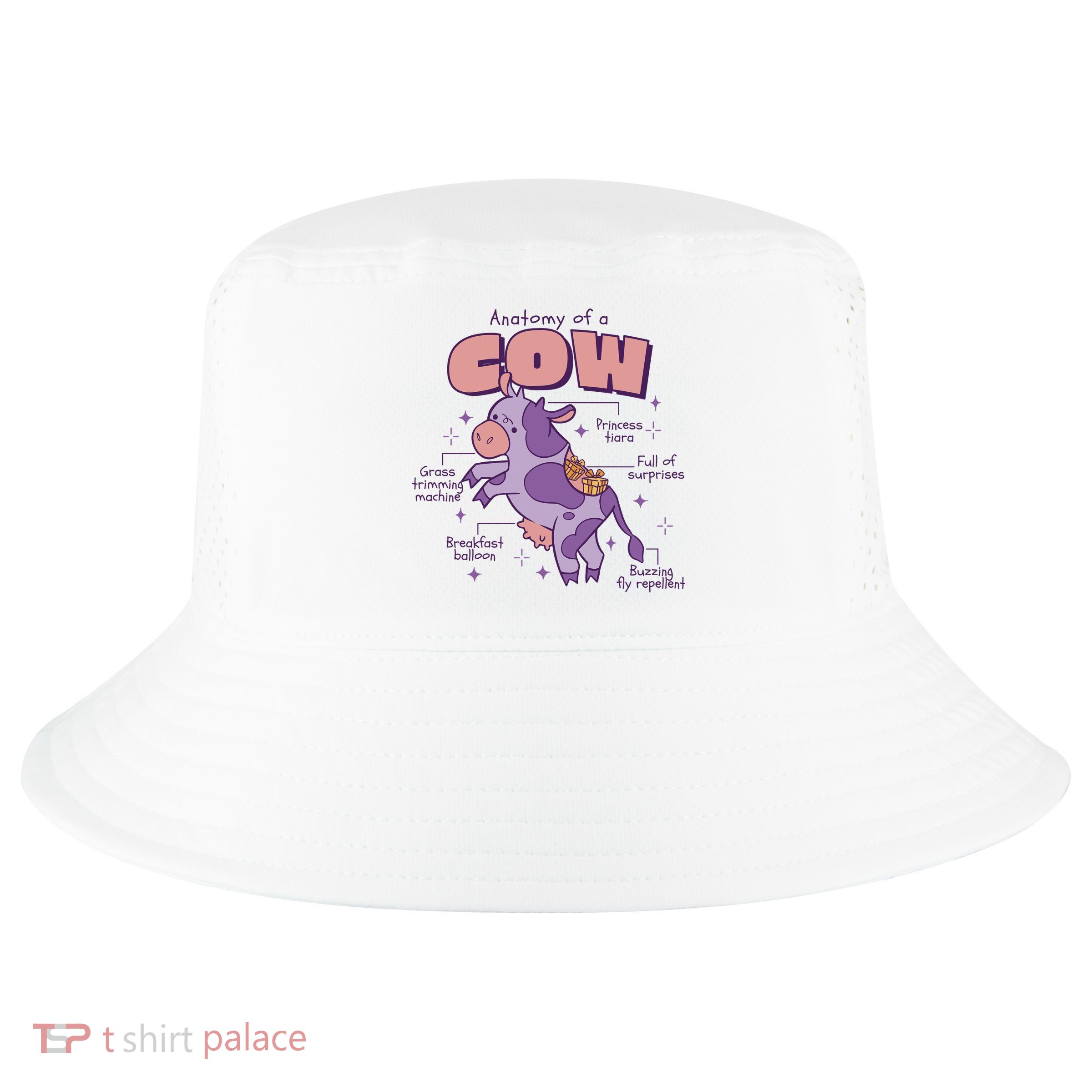 Cow Funny Anatomy Cool Comfort Performance Bucket Hat