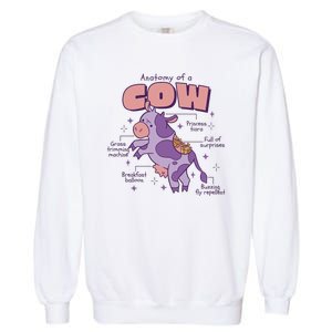 Cow Funny Anatomy Garment-Dyed Sweatshirt