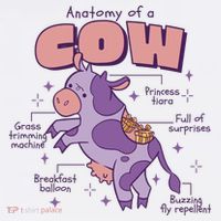 Cow Funny Anatomy Tall T-Shirt