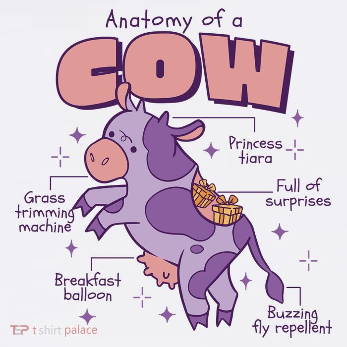 Cow Funny Anatomy Tall T-Shirt