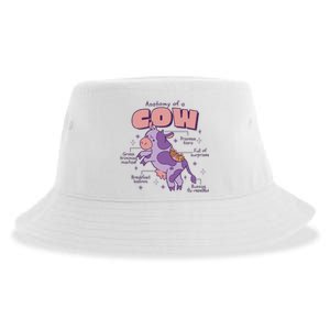 Cow Funny Anatomy Sustainable Bucket Hat