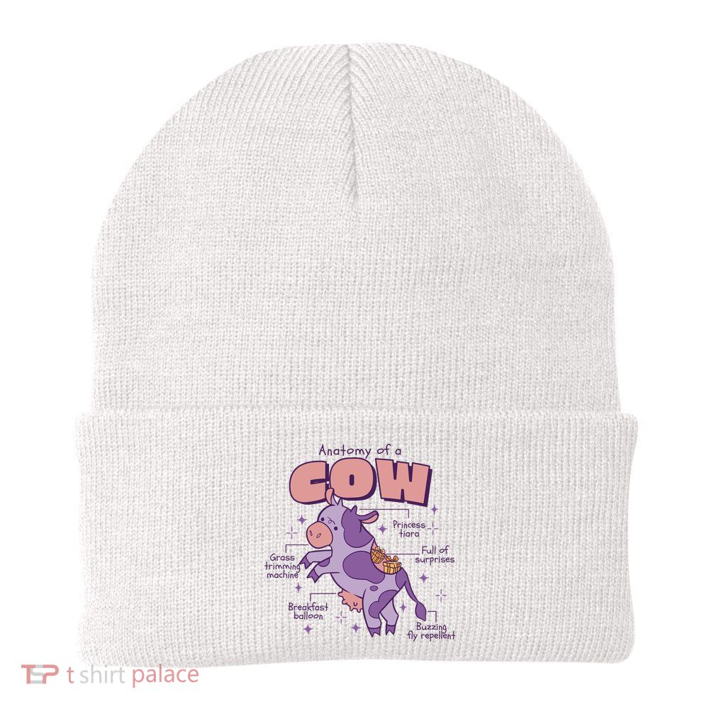 Cow Funny Anatomy Beanie
