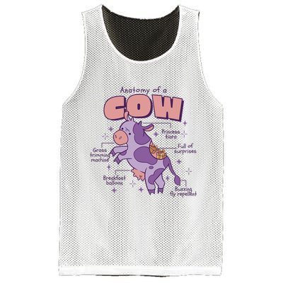Cow Funny Anatomy Mesh Reversible Basketball Jersey Tank