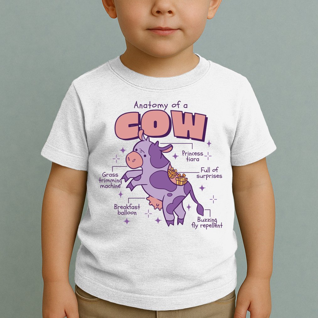 Cow Funny Anatomy Toddler T-Shirt