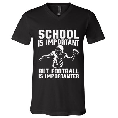 Cute Football Art For American Football Player V-Neck T-Shirt
