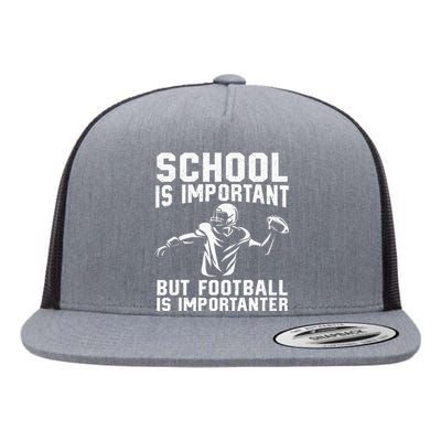 Cute Football Art For American Football Player Flat Bill Trucker Hat