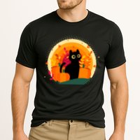 Cute Fall Autumn Lover Black Cat And Pumpkins Cooling Performance Crew T-Shirt