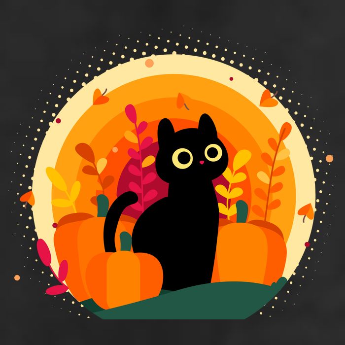 Cute Fall Autumn Lover Black Cat And Pumpkins 25L Jumbo Tote