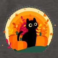 Cute Fall Autumn Lover Black Cat And Pumpkins Vector Backpack