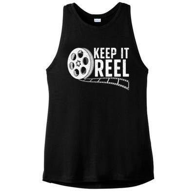 Cool Filmmaker Art For Men Women Movie Film Maker Keep Reel Ladies PosiCharge Tri-Blend Wicking Tank