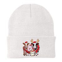 Cute Farm Animals Christmas Sweatshirt Santa Cow Pig Chicken Christmas Knit Cap Winter Beanie