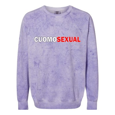 CuomoSexual Funny Anti Andrew Cuomo Colorblast Crewneck Sweatshirt