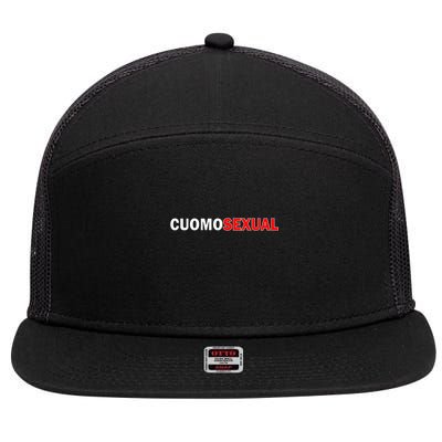 CuomoSexual Funny Anti Andrew Cuomo 7 Panel Mesh Trucker Snapback Hat
