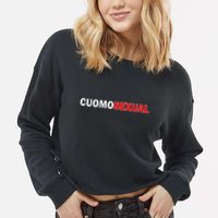 CuomoSexual Funny Anti Andrew Cuomo Cropped Pullover Crew
