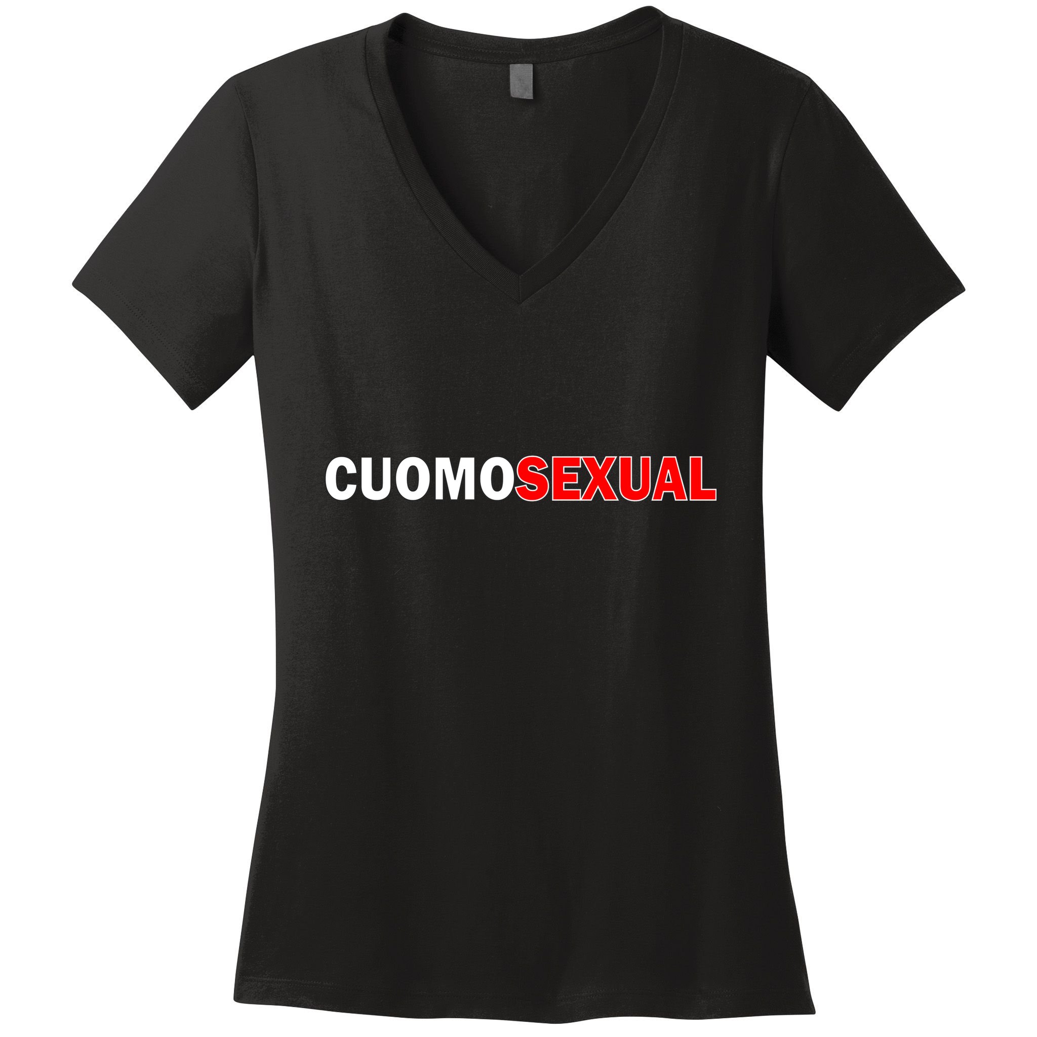 CuomoSexual Funny Anti Andrew Cuomo Women's V-Neck T-Shirt