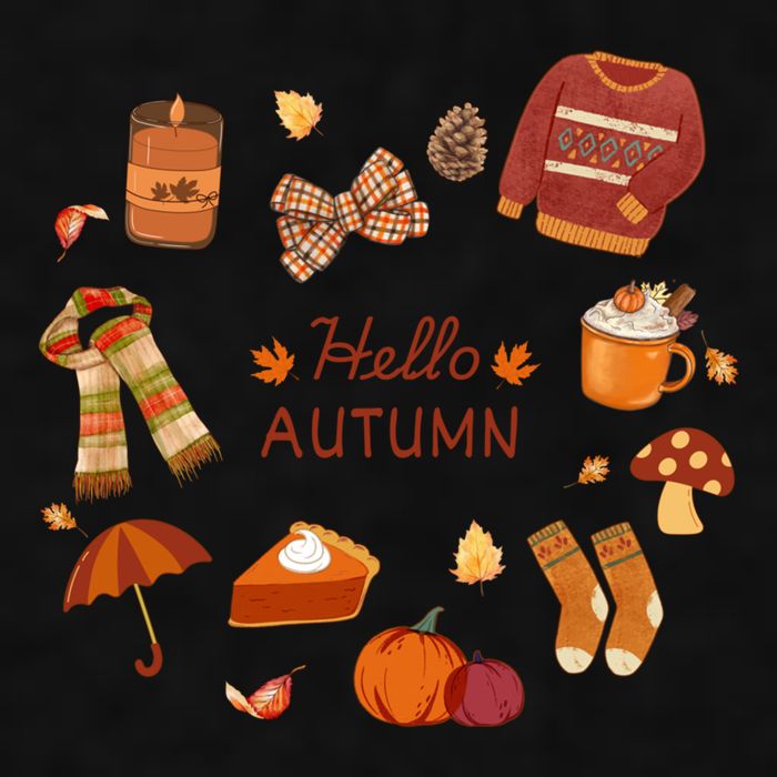 Cute Fall Autumn Little Things Retro Fall Hello Autumn Ladies PosiCharge Tri-Blend Wicking Tank