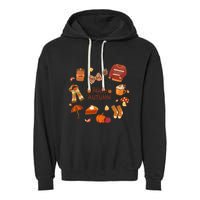 Cute Fall Autumn Little Things Retro Fall Hello Autumn Garment-Dyed Fleece Hoodie