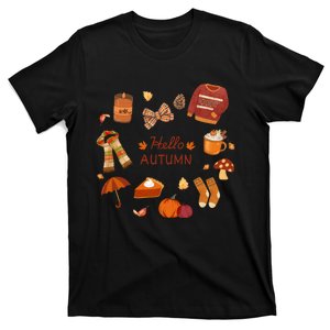 Cute Fall Autumn Little Things Retro Fall Hello Autumn T-Shirt