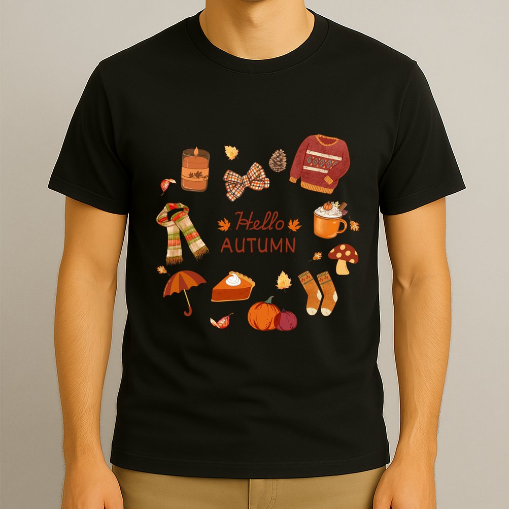 Cute Fall Autumn Little Things Retro Fall Hello Autumn T-Shirt