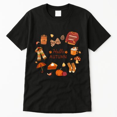 Cute Fall Autumn Little Things Retro Fall Hello Autumn Tall T-Shirt