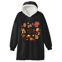 Cute Fall Autumn Little Things Retro Fall Hello Autumn Hooded Wearable Blanket