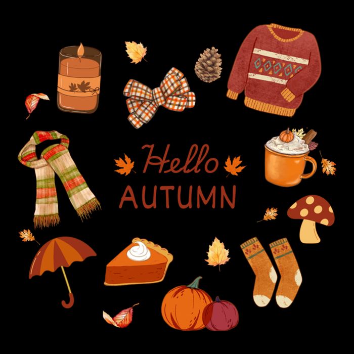 Cute Fall Autumn Little Things Retro Fall Hello Autumn Button