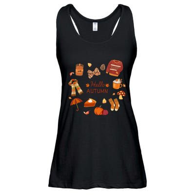 Cute Fall Autumn Little Things Retro Fall Hello Autumn Ladies Essential Flowy Tank
