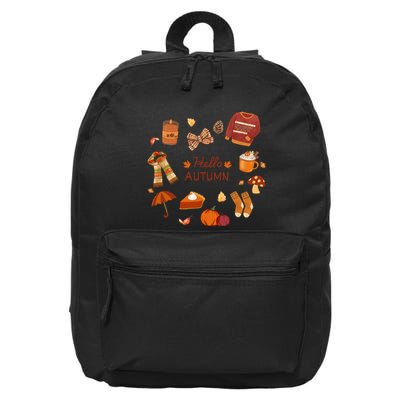 Cute Fall Autumn Little Things Retro Fall Hello Autumn 16 in Basic Backpack