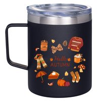 Cute Fall Autumn Little Things Retro Fall Hello Autumn 12oz Stainless Steel Coffee Mug