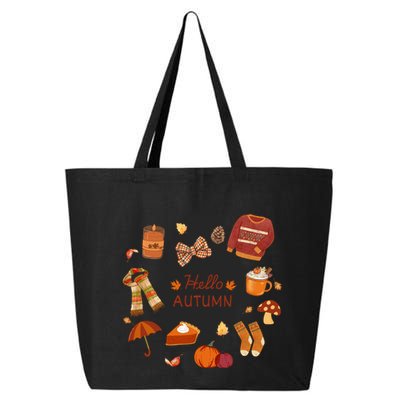 Cute Fall Autumn Little Things Retro Fall Hello Autumn 25L Jumbo Tote