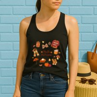 Cute Fall Autumn Little Things Retro Fall Hello Autumn Womens Tank Top