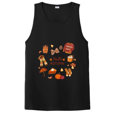 Cute Fall Autumn Little Things Retro Fall Hello Autumn PosiCharge Competitor Tank