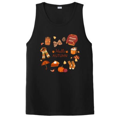 Cute Fall Autumn Little Things Retro Fall Hello Autumn PosiCharge Competitor Tank