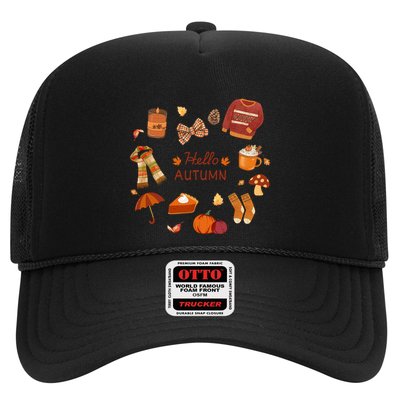Cute Fall Autumn Little Things Retro Fall Hello Autumn Trucker Hat