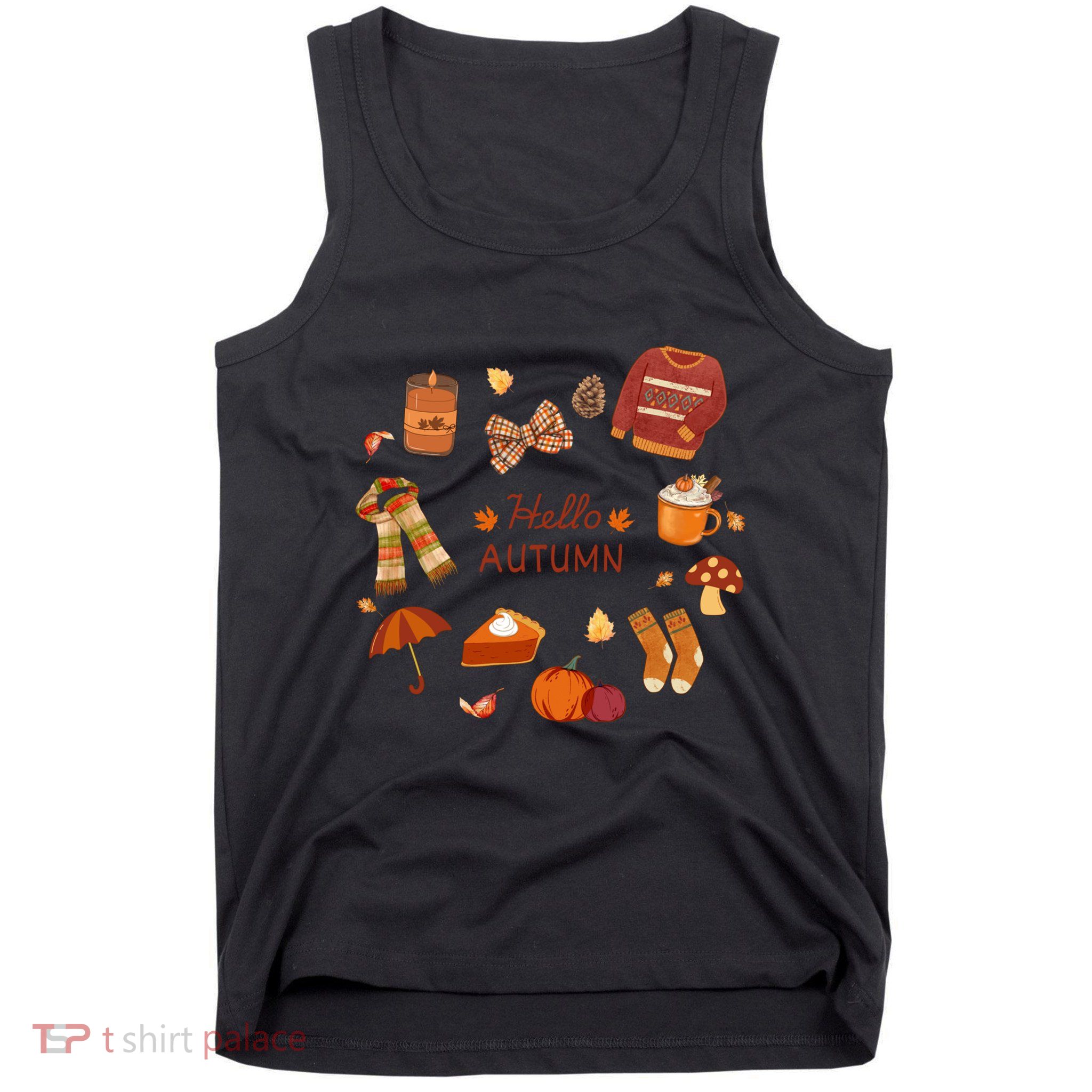 Cute Fall Autumn Little Things Retro Fall Hello Autumn Tank Top
