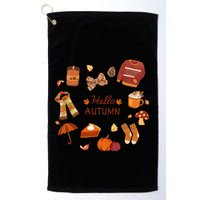 Cute Fall Autumn Little Things Retro Fall Hello Autumn Golf Towel
