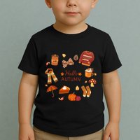 Cute Fall Autumn Little Things Retro Fall Hello Autumn Toddler T-Shirt