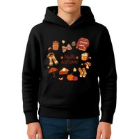 Cute Fall Autumn Little Things Retro Fall Hello Autumn Kids Hoodie
