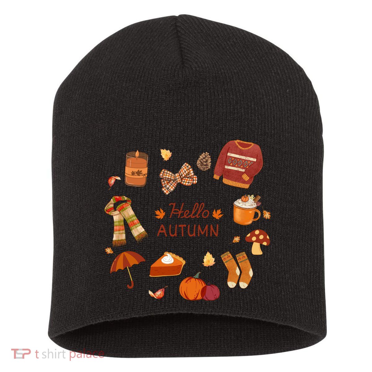 Cute Fall Autumn Little Things Retro Fall Hello Autumn Short Acrylic Beanie