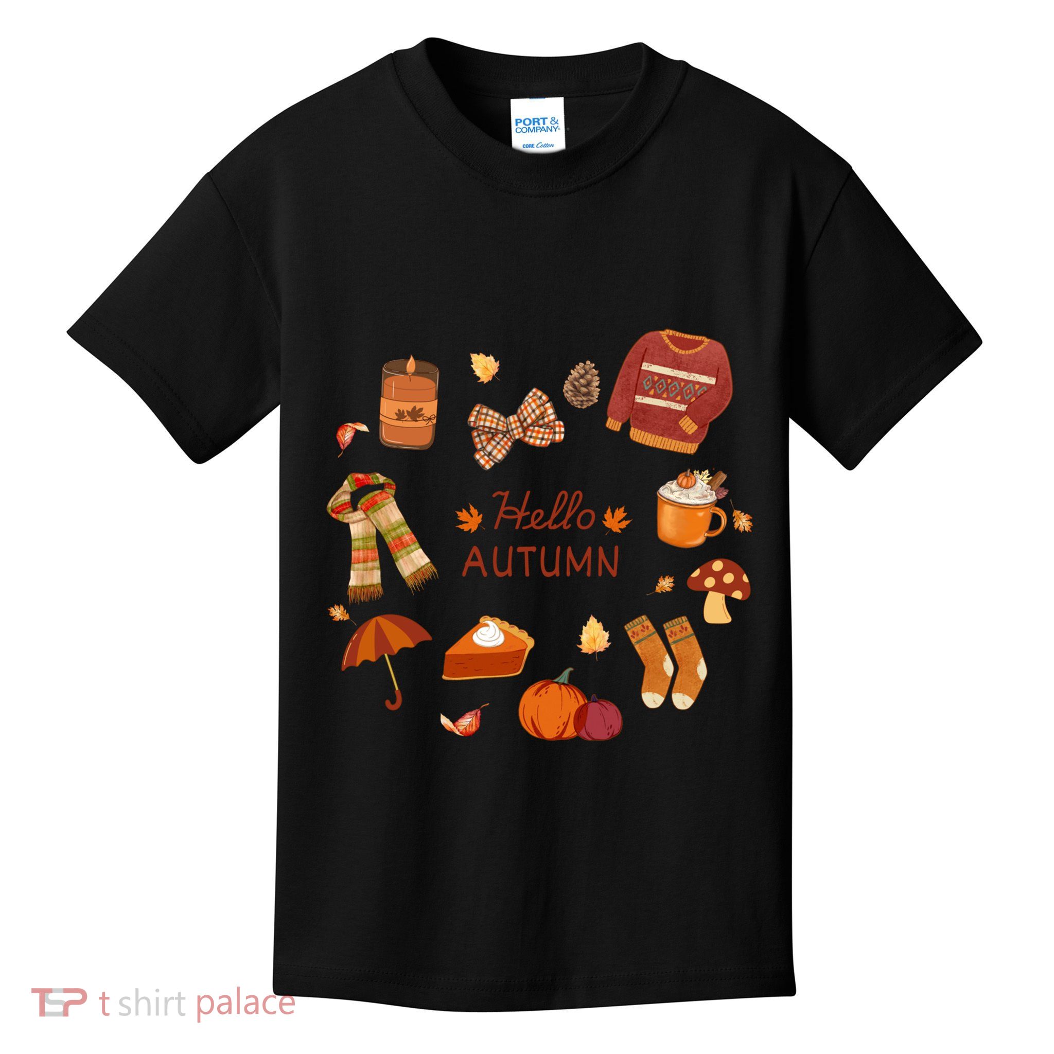 Cute Fall Autumn Little Things Retro Fall Hello Autumn Kids T-Shirt