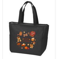 Cute Fall Autumn Little Things Retro Fall Hello Autumn Zip Tote Bag