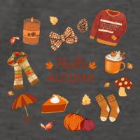 Cute Fall Autumn Little Things Retro Fall Hello Autumn Vector Backpack